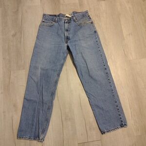 Vtg Y2K Levis 550‎ Jeans Relaxed Fit Medium Wash Denim Jeans 36x32 Distressed